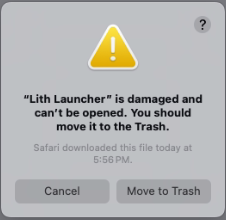 Open the app, then click Cancel